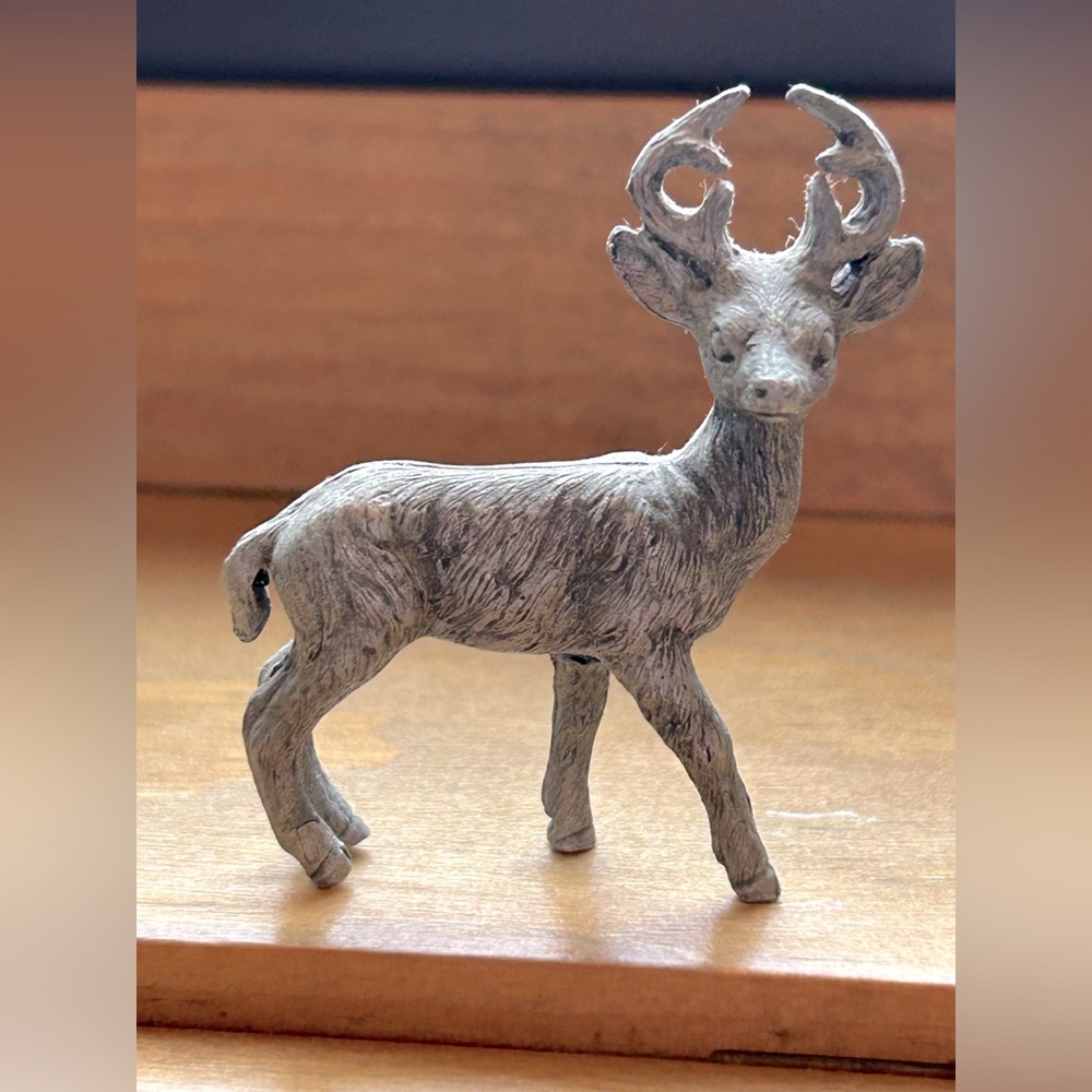 Vintage Stag Deer Pewter Figurine